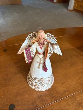 Jim Shore Rejoice Ivory and Gold Angel